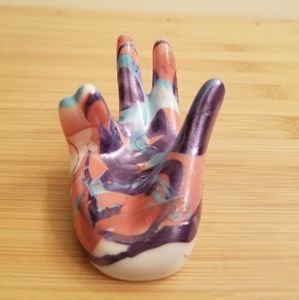 A ceramic air plant holder